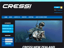 Tablet Screenshot of cressi.co.nz